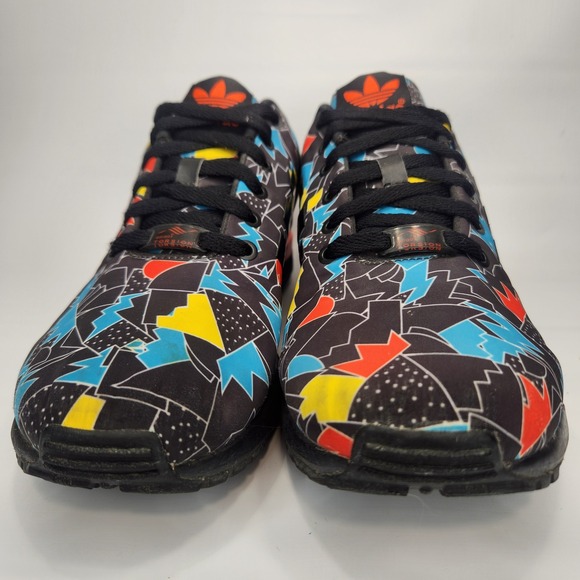 Adidas Torsion ZX Flux Men's Athletic Shoes 9.5 Rainbow Geo Prism AQ8436 - Picture 3 of 14
